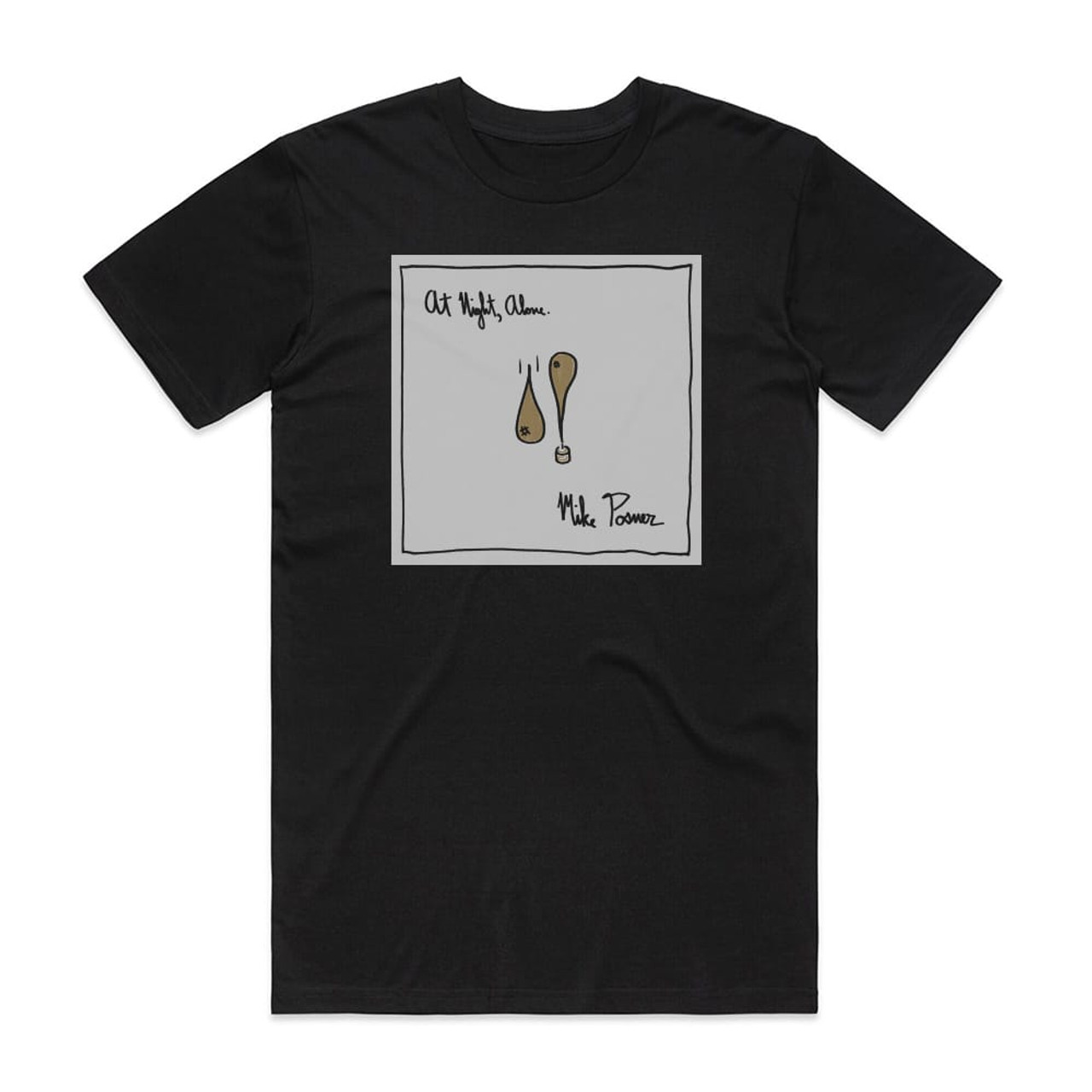 Mike Posner At Night Alone Album Cover T-Shirt Black