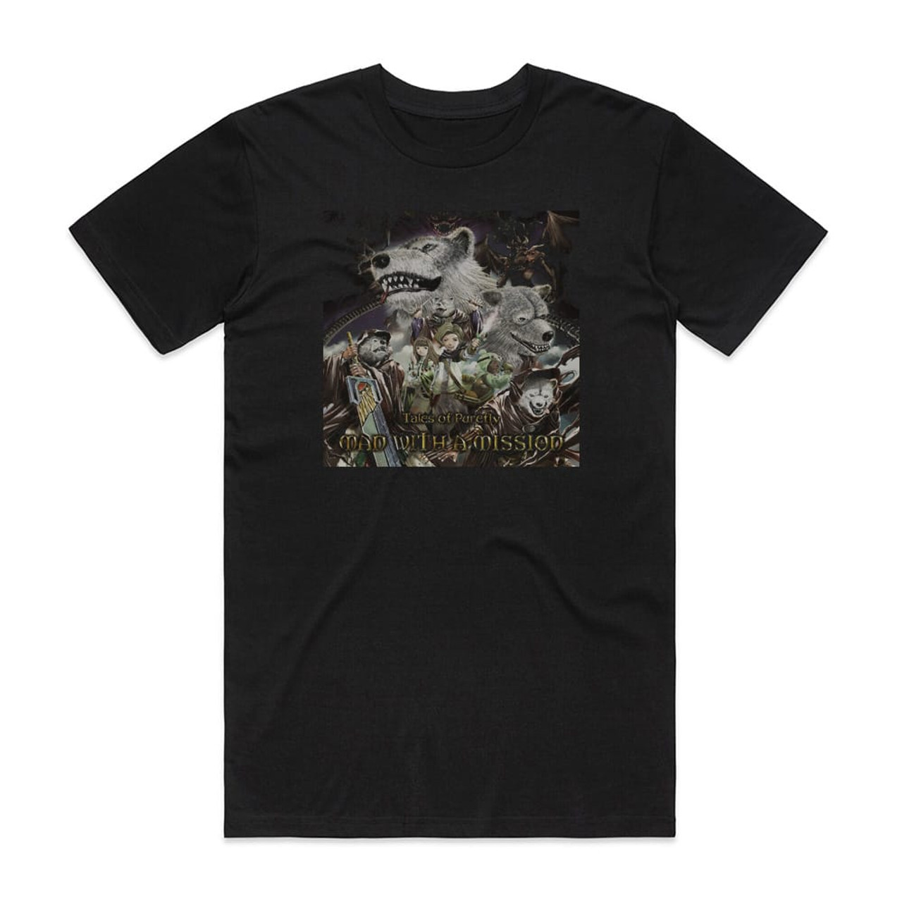 MAN WITH A MISSION Tales Of Purefly 1 Album Cover T-Shirt Black