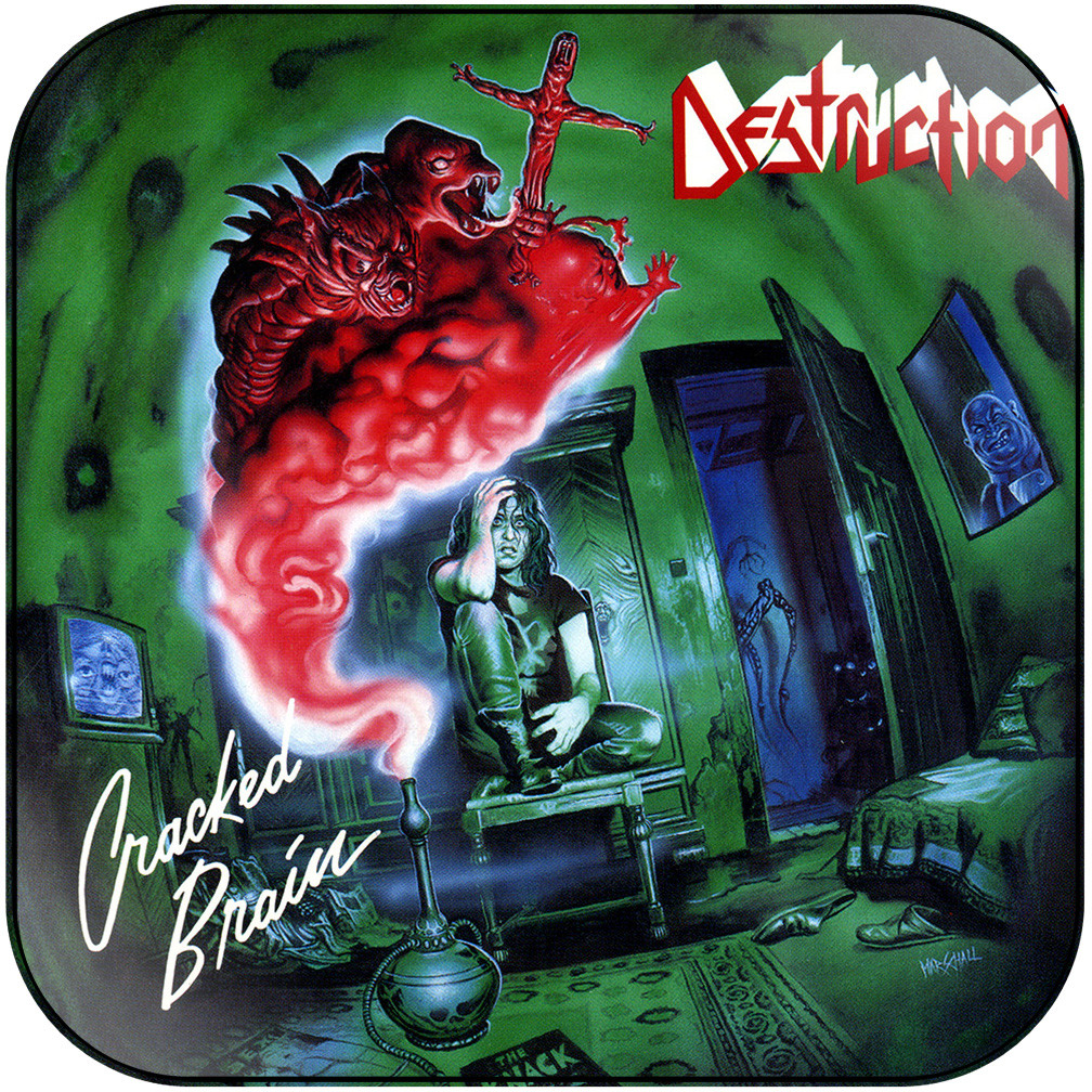 Destruction Cracked Brain Album Cover Sticker