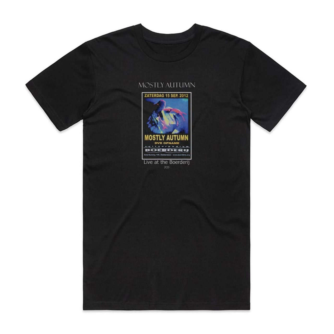 Mostly Autumn Live At The Boerderij Album Cover T-Shirt Black