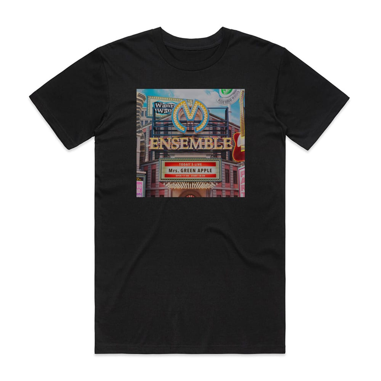 Mrs GREEN APPLE Ensemble Album Cover T-Shirt Black