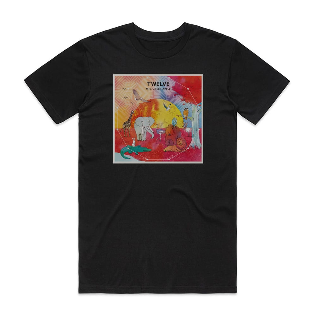 Mrs GREEN APPLE Twelve Album Cover T-Shirt Black