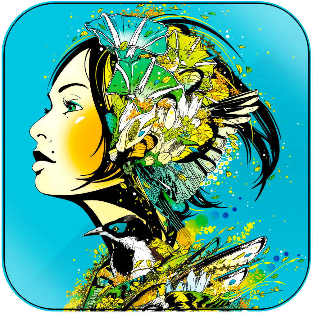 DJ Okawari Mirror Album Cover Sticker