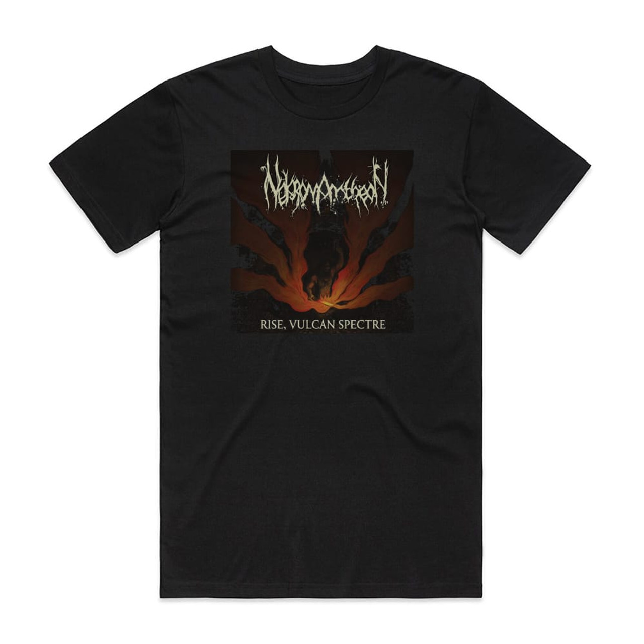 Nekromantheon Rise Vulcan Spectre Album Cover T-Shirt Black