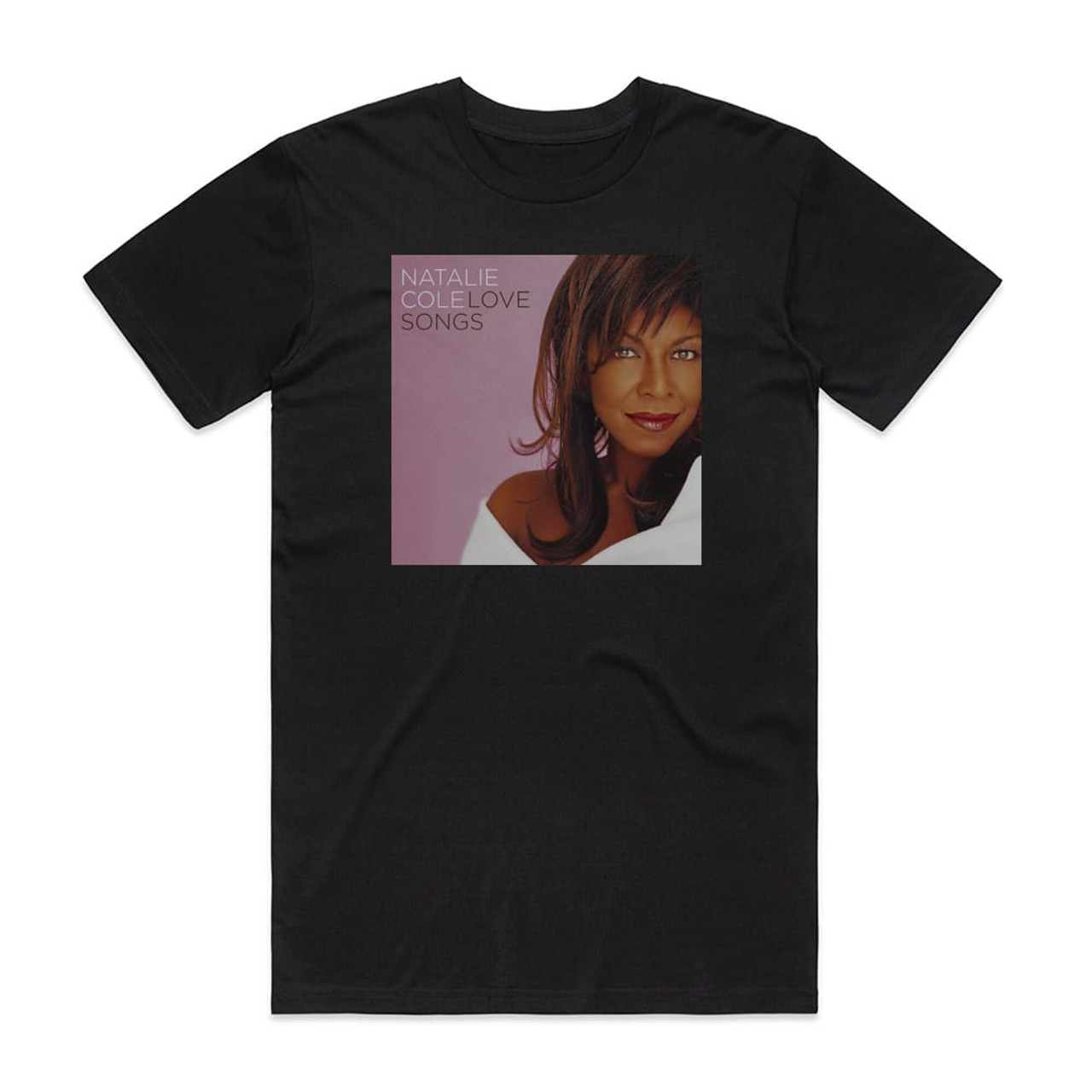 Natalie Cole Love Songs Album Cover T-Shirt Black