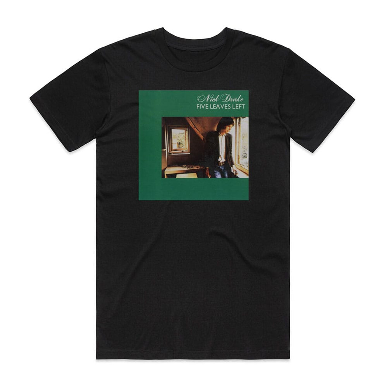 Nick Drake Five Leaves Left 1 Album Cover T-Shirt Black