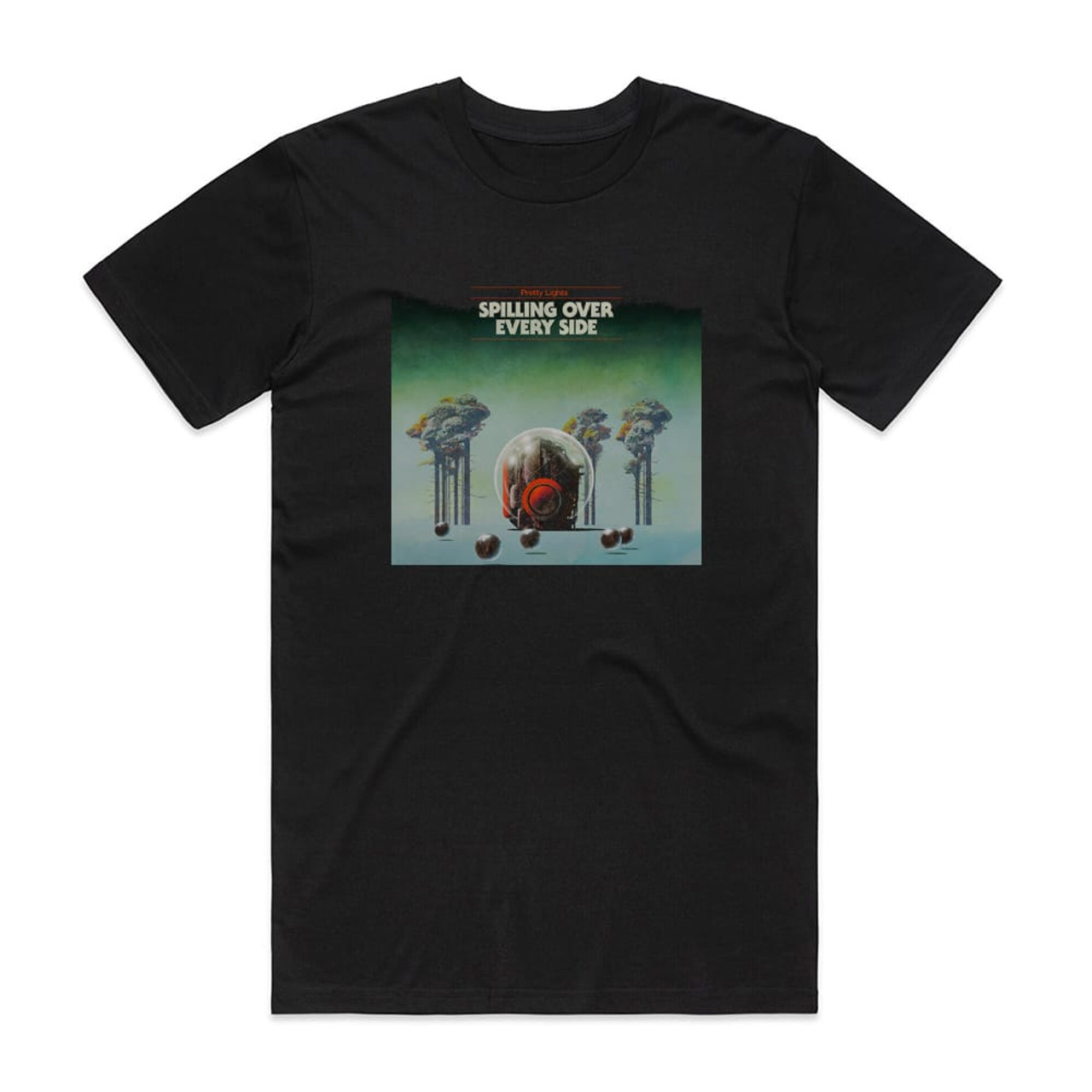 Pretty Lights Spilling Over Every Side Album Cover T-Shirt Black
