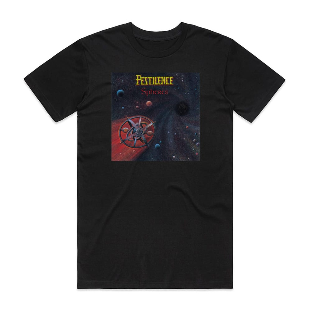 Pestilence Spheres Album Cover T-Shirt Black
