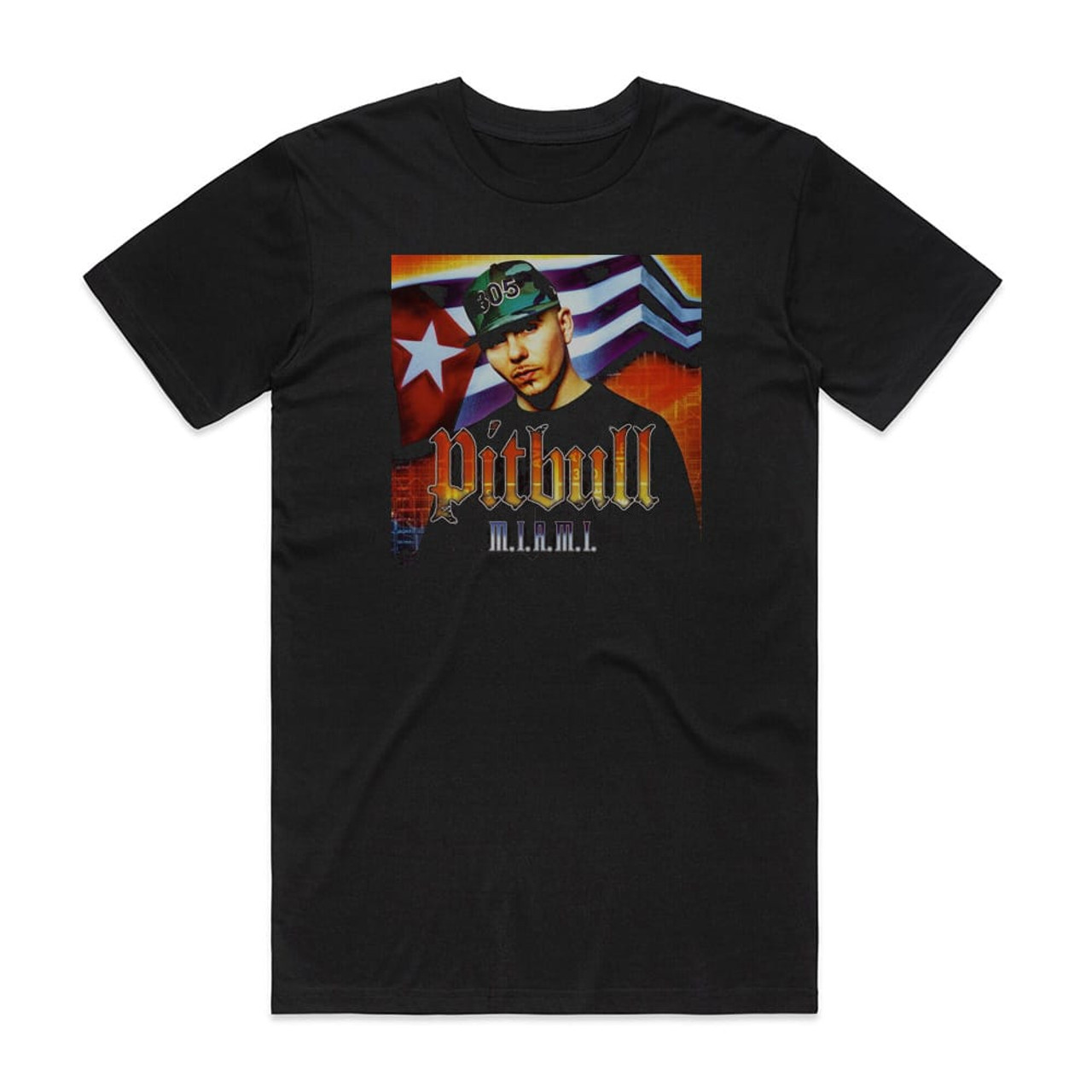 Pitbull Miami Album Cover T-Shirt Black