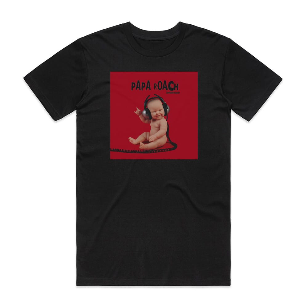 Papa Roach Lovehatetragedy 1 Album Cover T-Shirt Black