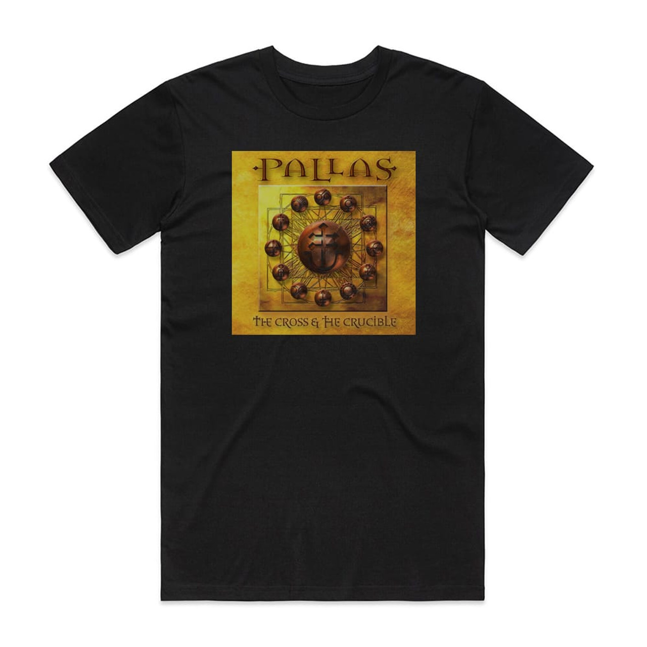 Pallas The Cross The Crucible Album Cover T-Shirt Black