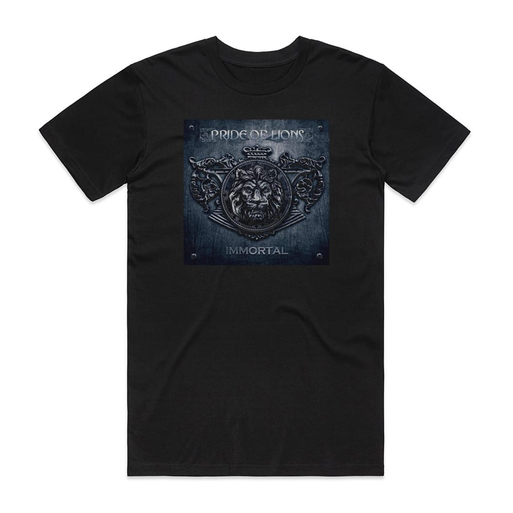 Pride of Lions Immortal Album Cover T-Shirt Black