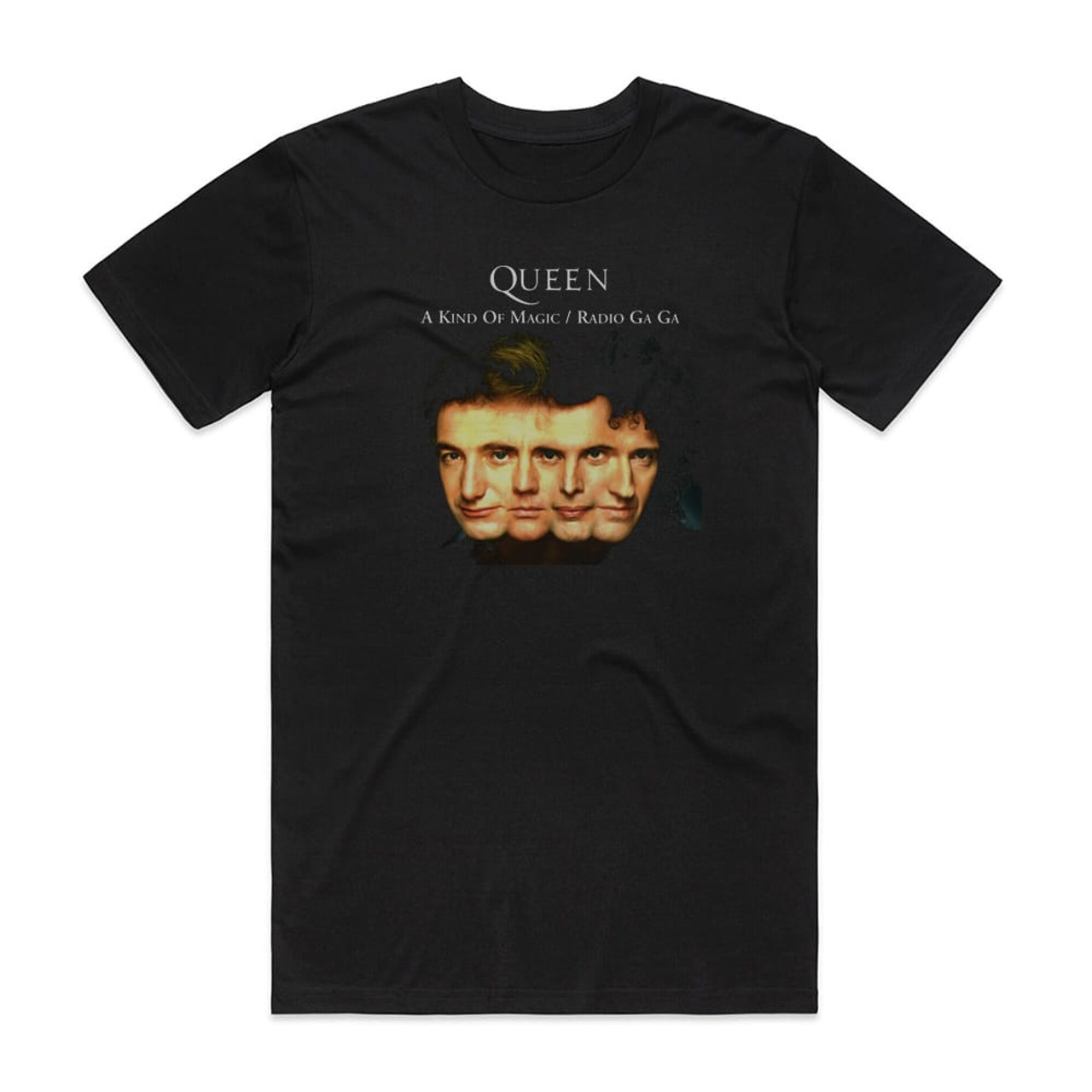 Queen A Kind Of Magic Radio Ga Ga Album Cover T-Shirt Black