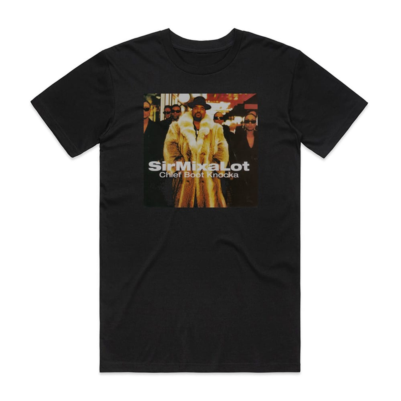 Sir Mix-A-Lot Chief Boot Knocka Album Cover T-Shirt Black