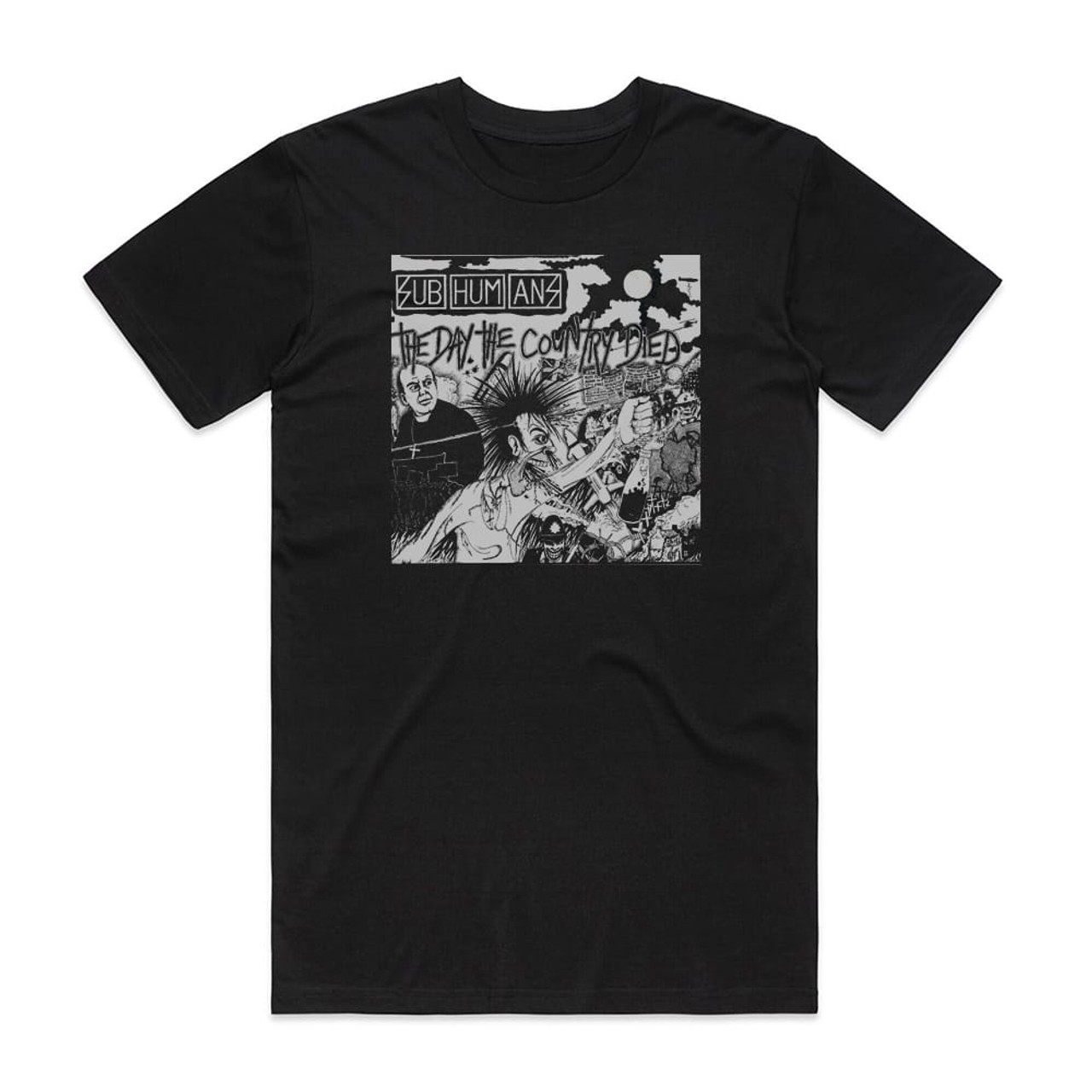 Subhumans The Day The Country Died Album Cover T-Shirt Black