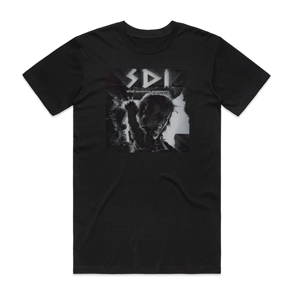 SDI Satans Defloration Incorporated Album Cover T-Shirt Black