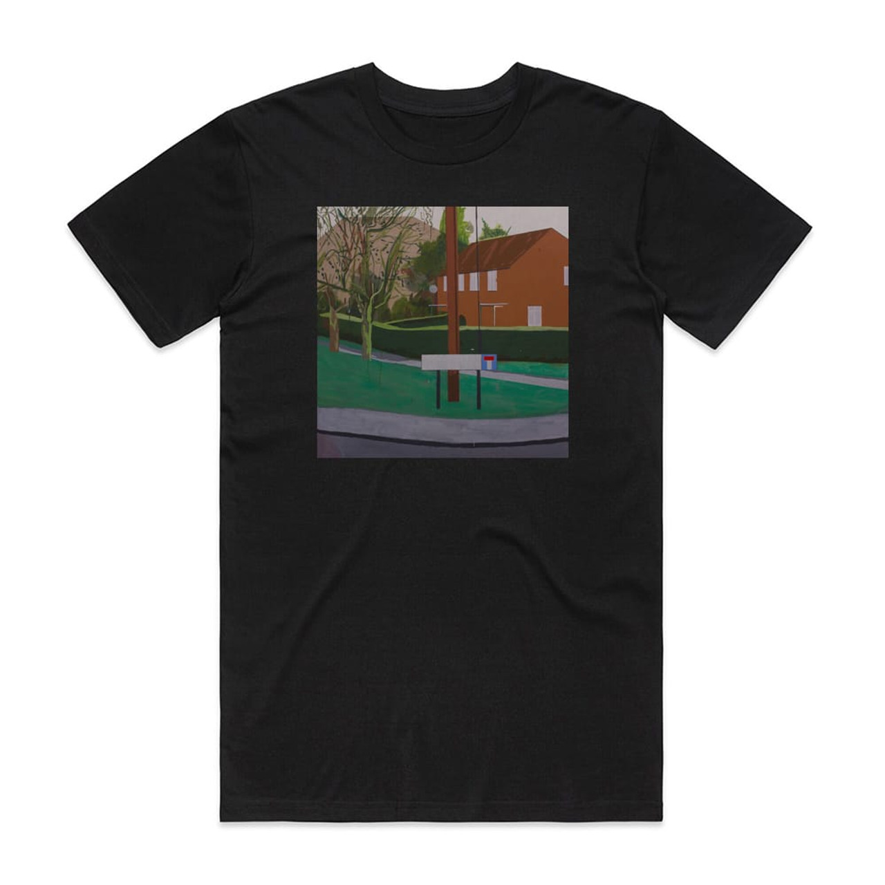 Squid Town Centre Album Cover T-Shirt Black