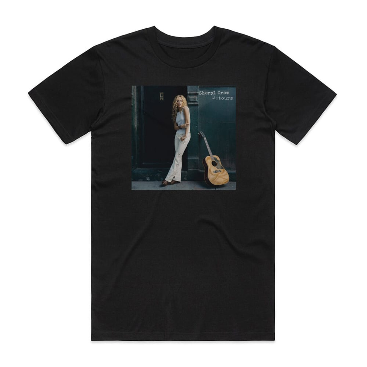 Sheryl Crow Detours Album Cover T-Shirt Black