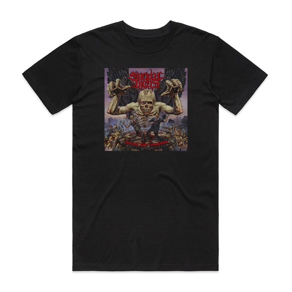 Suicidal Angels Divide And Conquer Album Cover T-Shirt Black