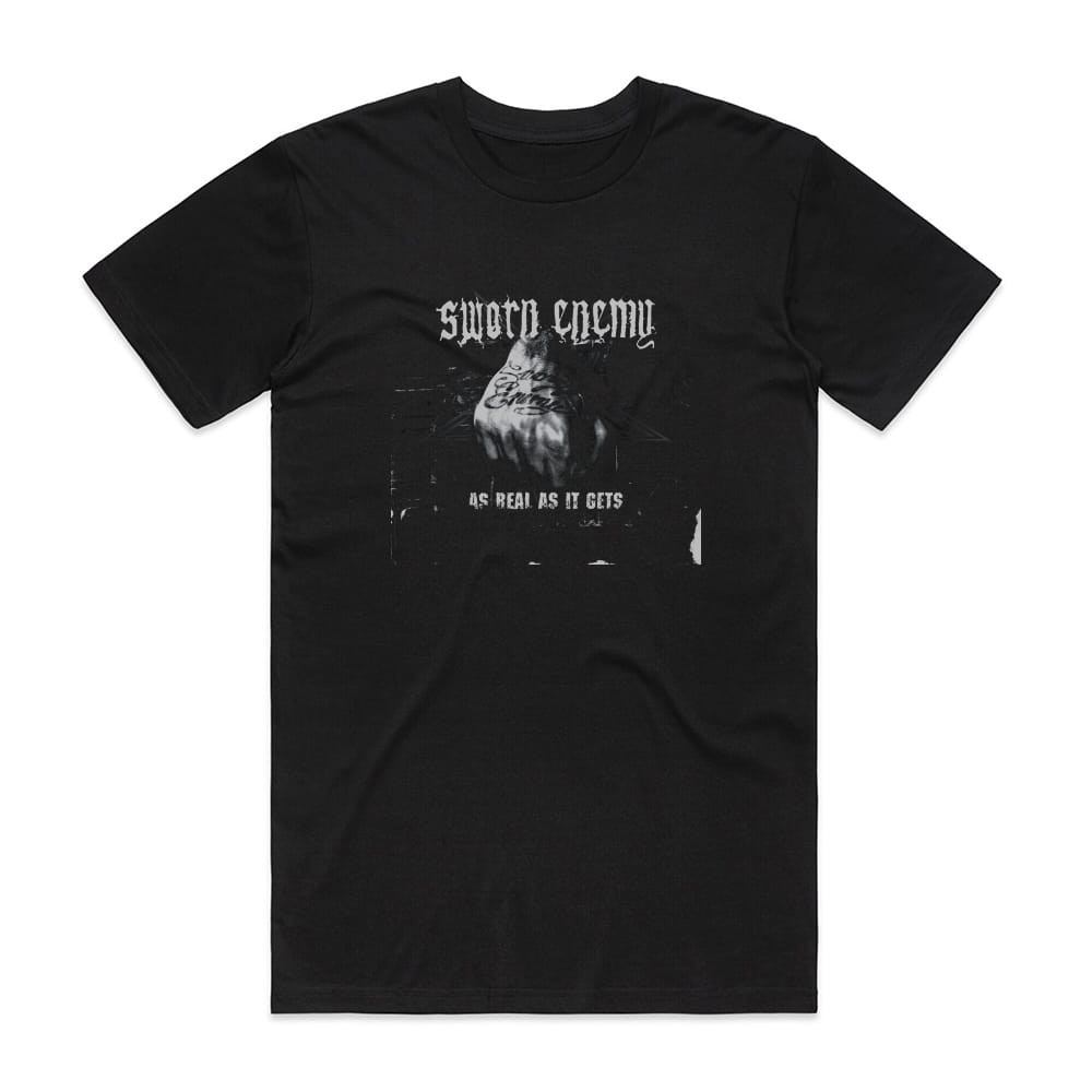 Sworn Enemy As Real As It Gets Album Cover T-Shirt Black