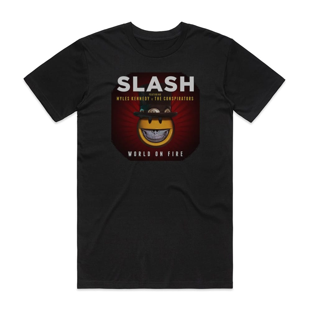 Slash World On Fire Album Cover T-Shirt Black