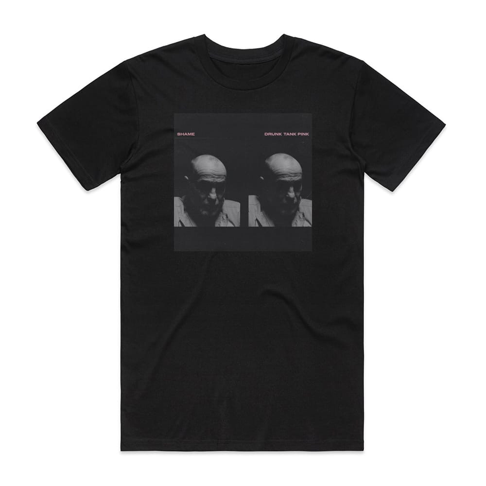 shame Drunk Tank Pink Album Cover T-Shirt Black