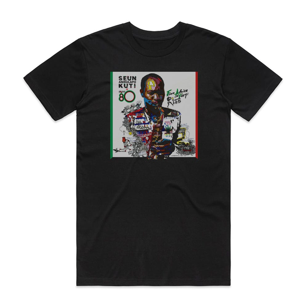 ミュージシャン Seun Kuti and Egypt 80 Message T-shirt Seun Kuti and Egypt 80 From Africa With Fury Rise Album Cover T