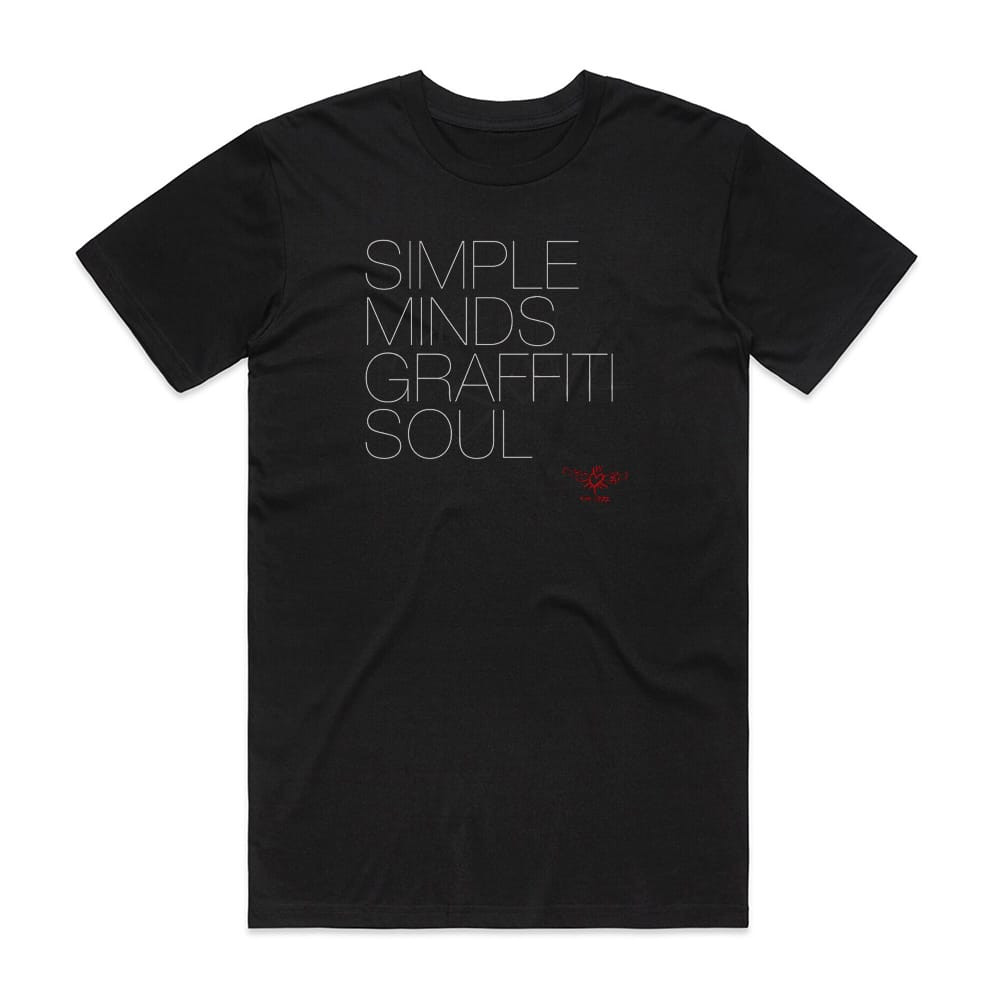 Simple Minds Graffiti Soul Album Cover T-Shirt Black