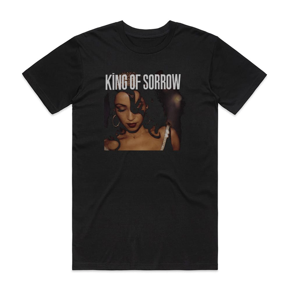 Sade King Of Sorrow Album Cover T-Shirt Black Sade King Of Sorrow Album Cover T-Shirt Black