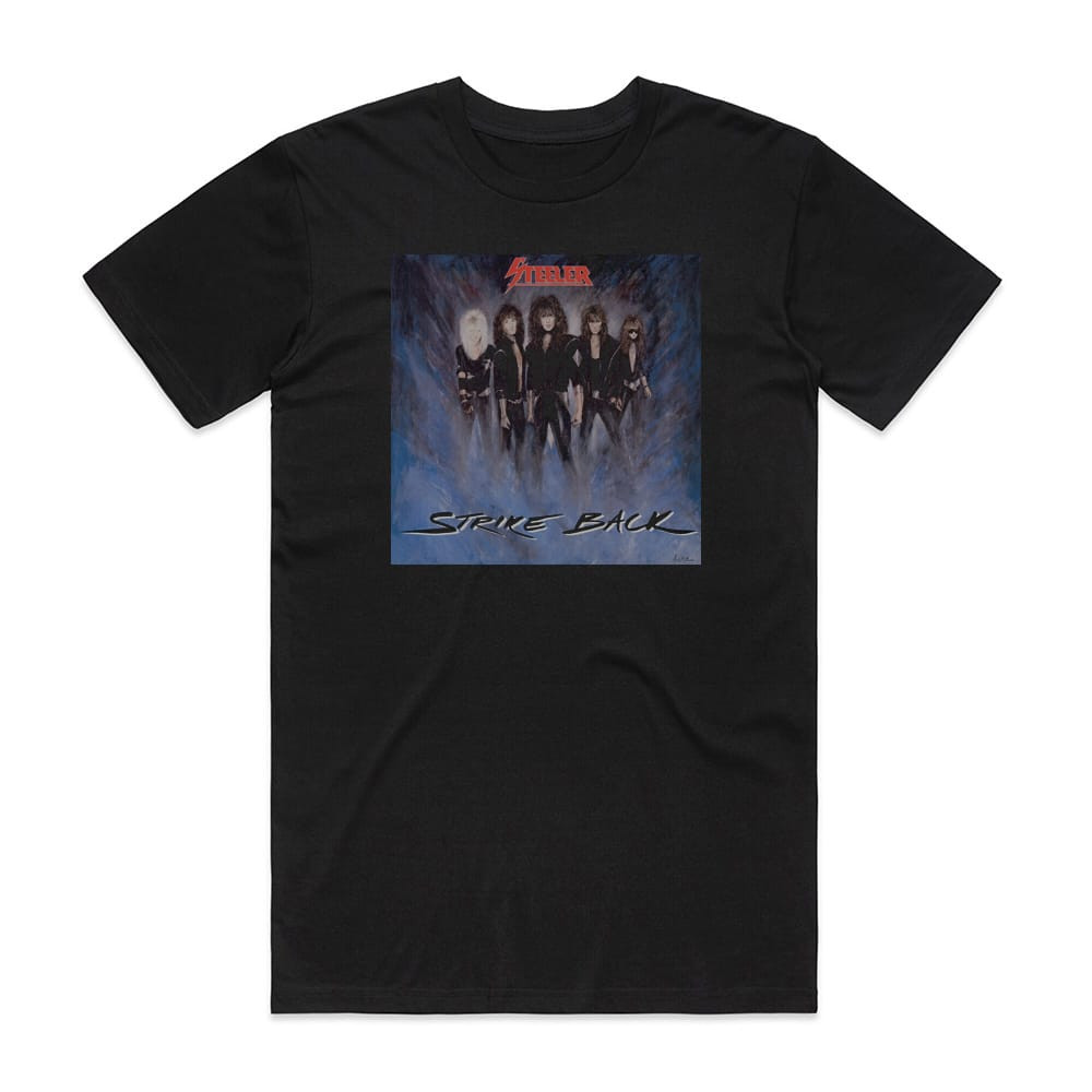 Steeler Strike Back Album Cover T-Shirt Black