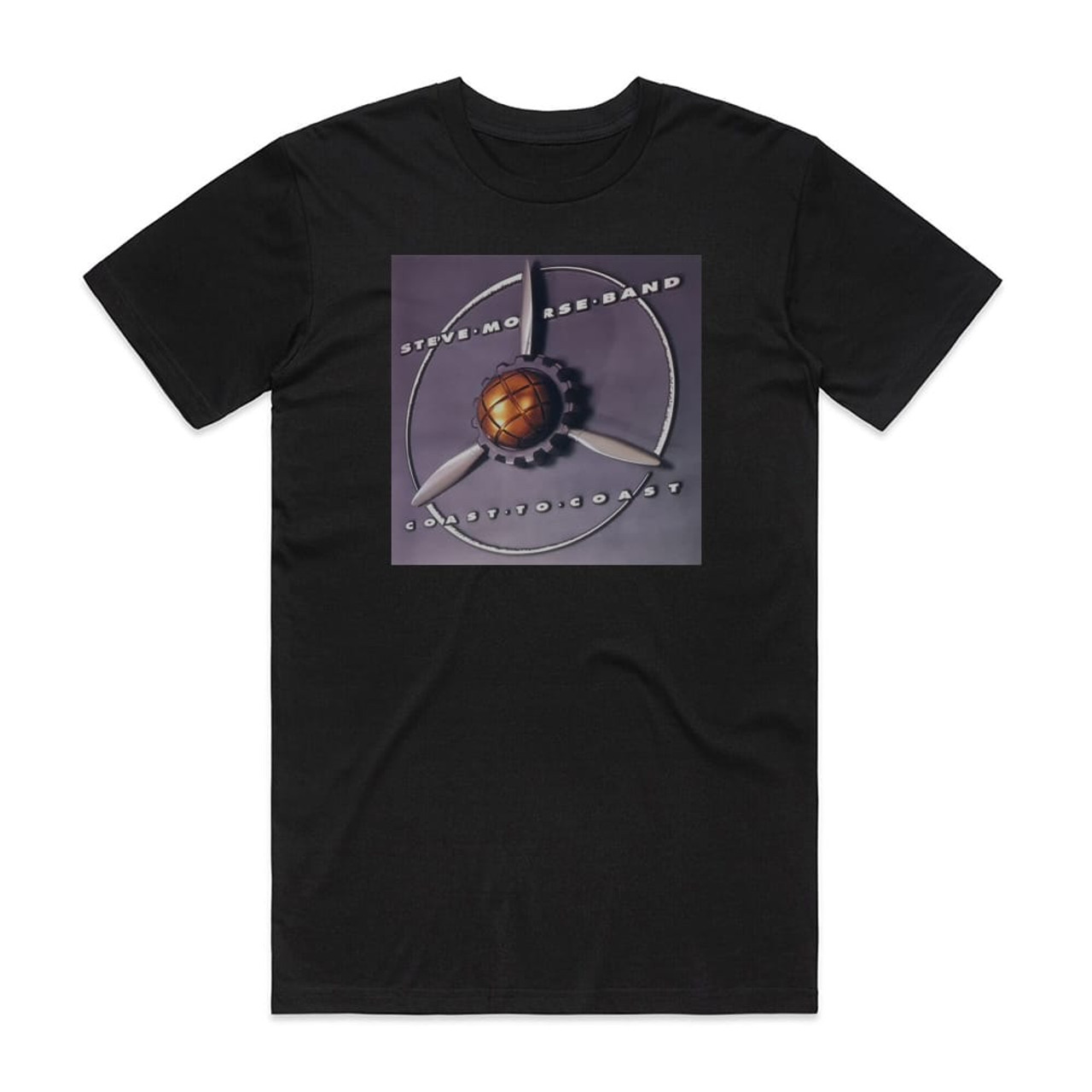 Steve Morse Band Coast To Coast Album Cover T-Shirt Black