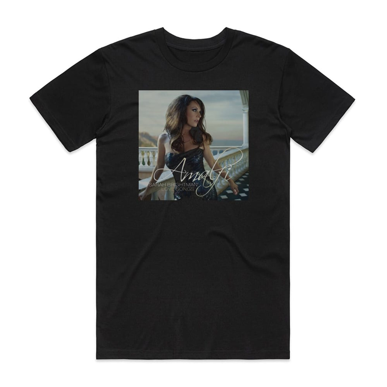Sarah Brightman Amalfi Sarah Brightman Love Songs Album Cover T-Shirt Black