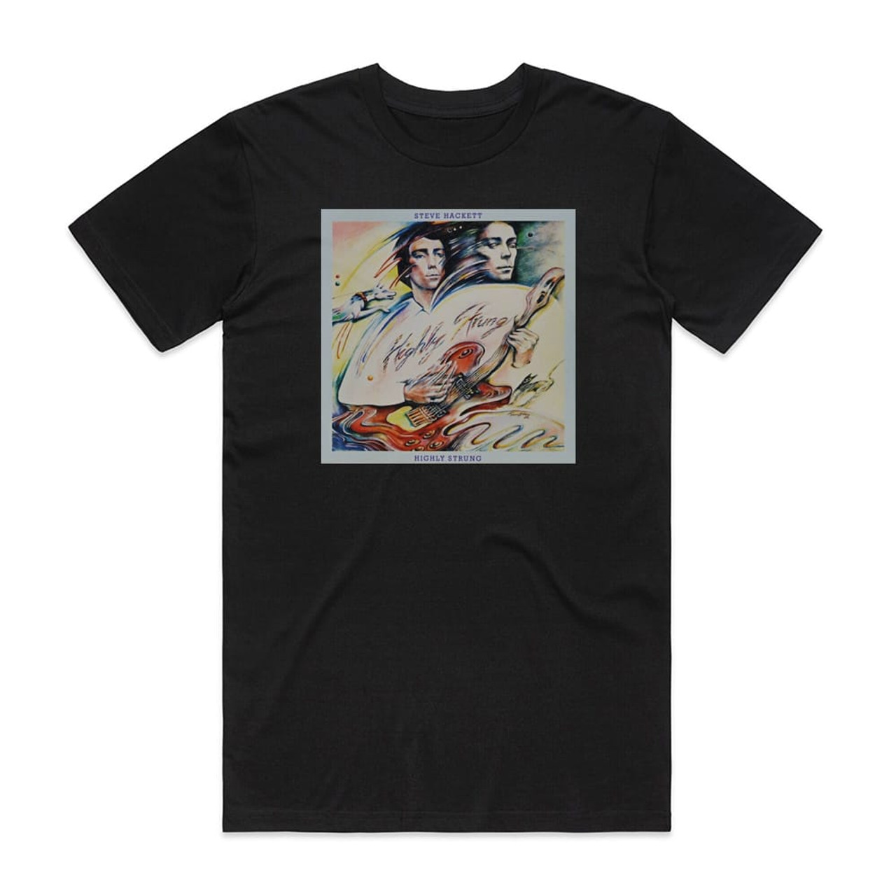 Steve Hackett Highly Strung Album Cover T-Shirt Black