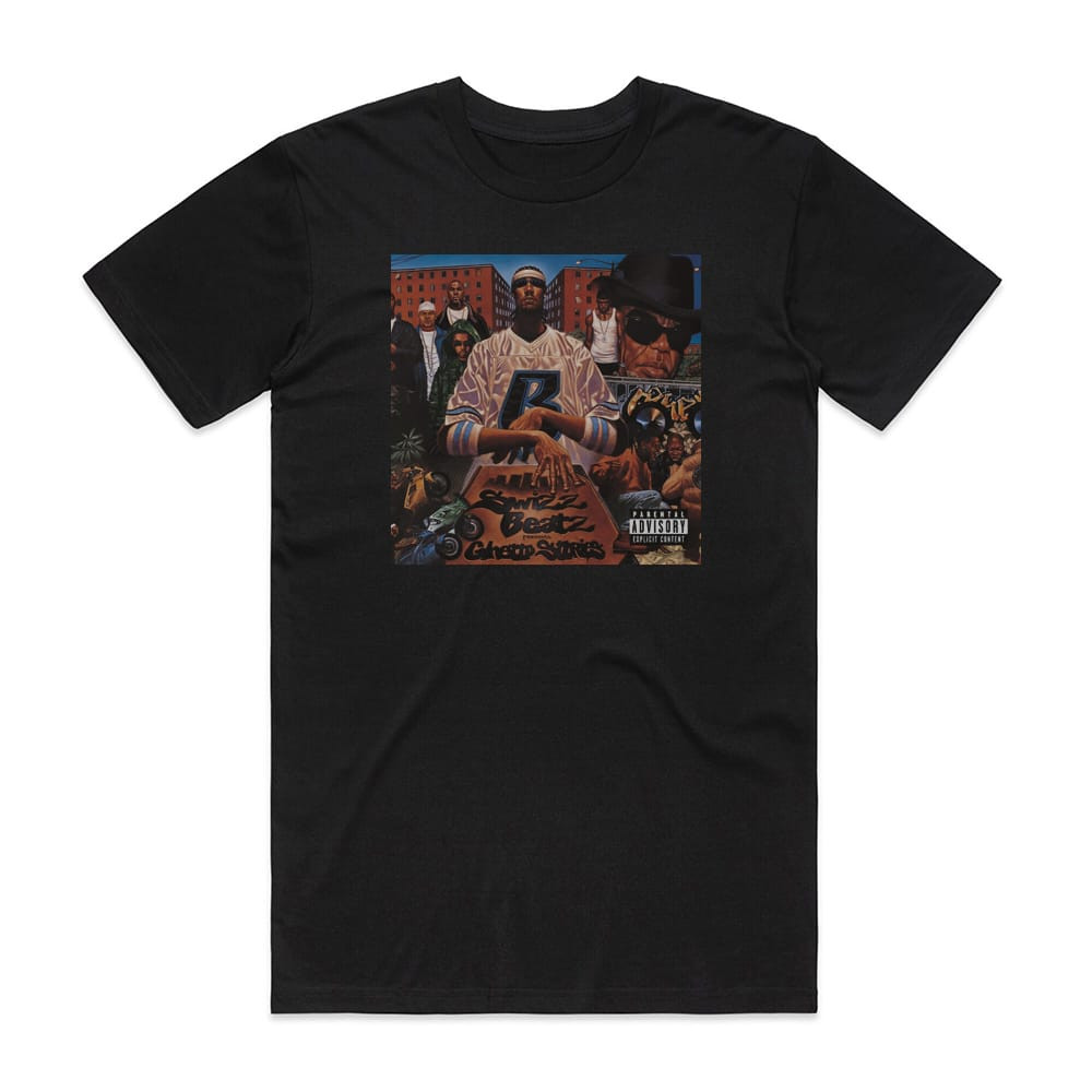 Swizz Beatz Ghetto Stories Album Cover T-Shirt Black