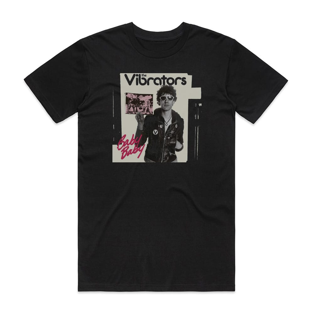 The Vibrators Baby Baby Album Cover T-Shirt Black