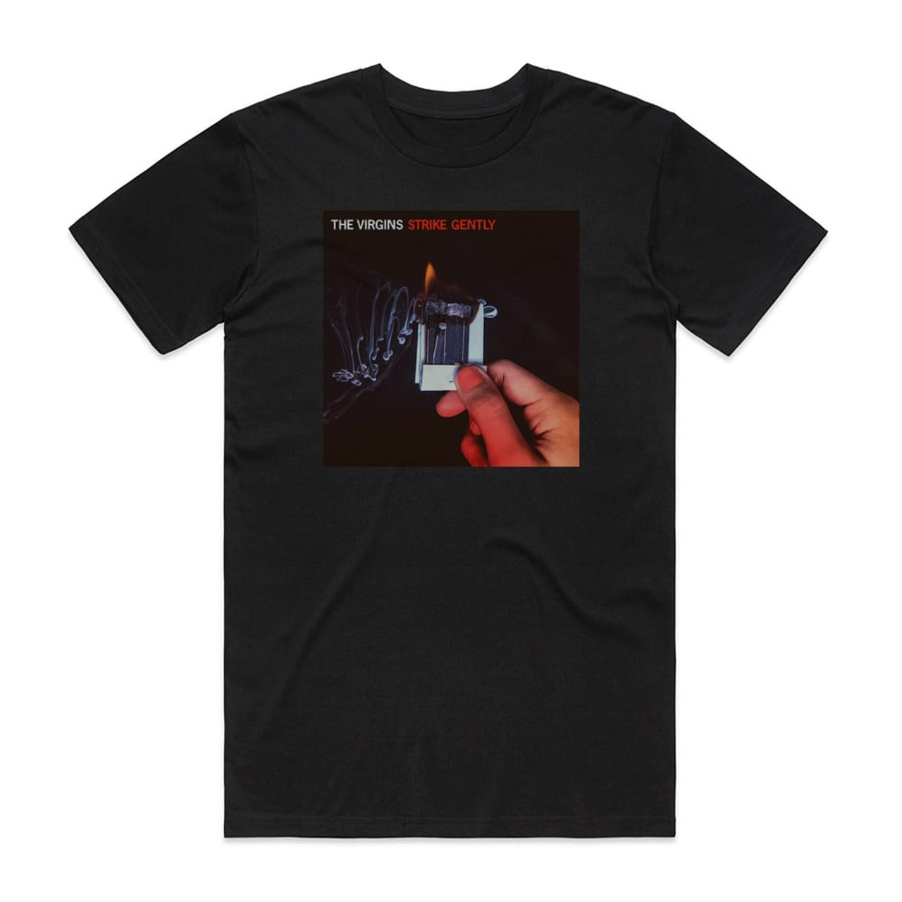 The Virgins Strike Gently Album Cover T-Shirt Black