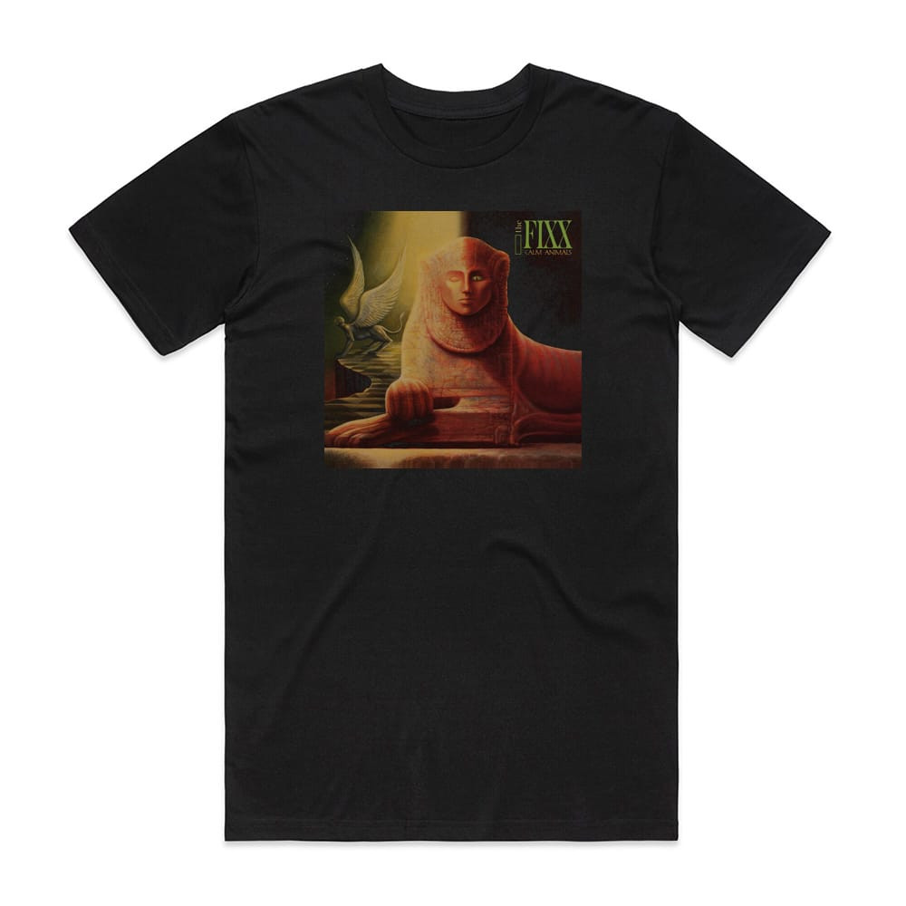 The Fixx Calm Animals Album Cover T-Shirt Black