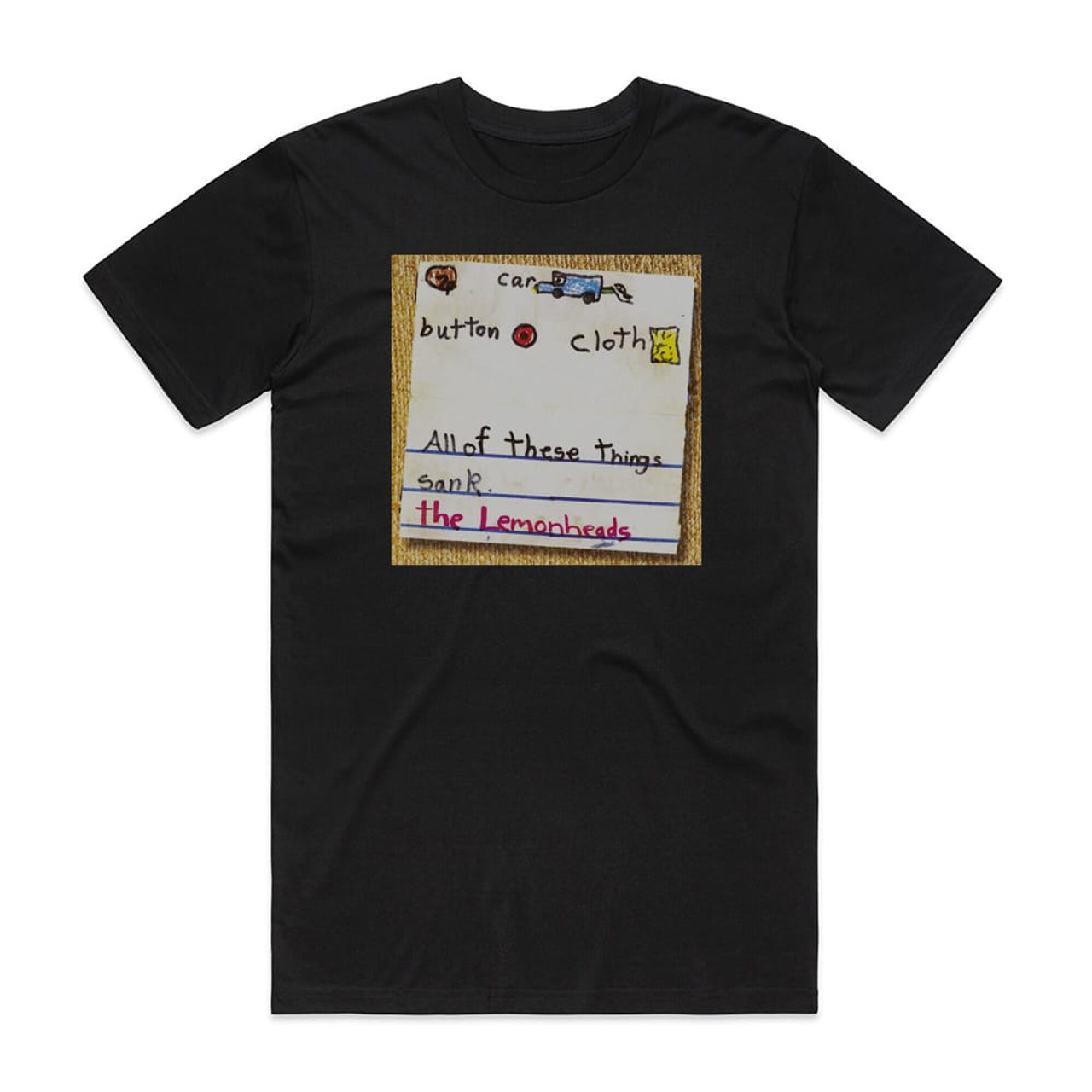 The Lemonheads Car Button Cloth Album Cover T-Shirt Black