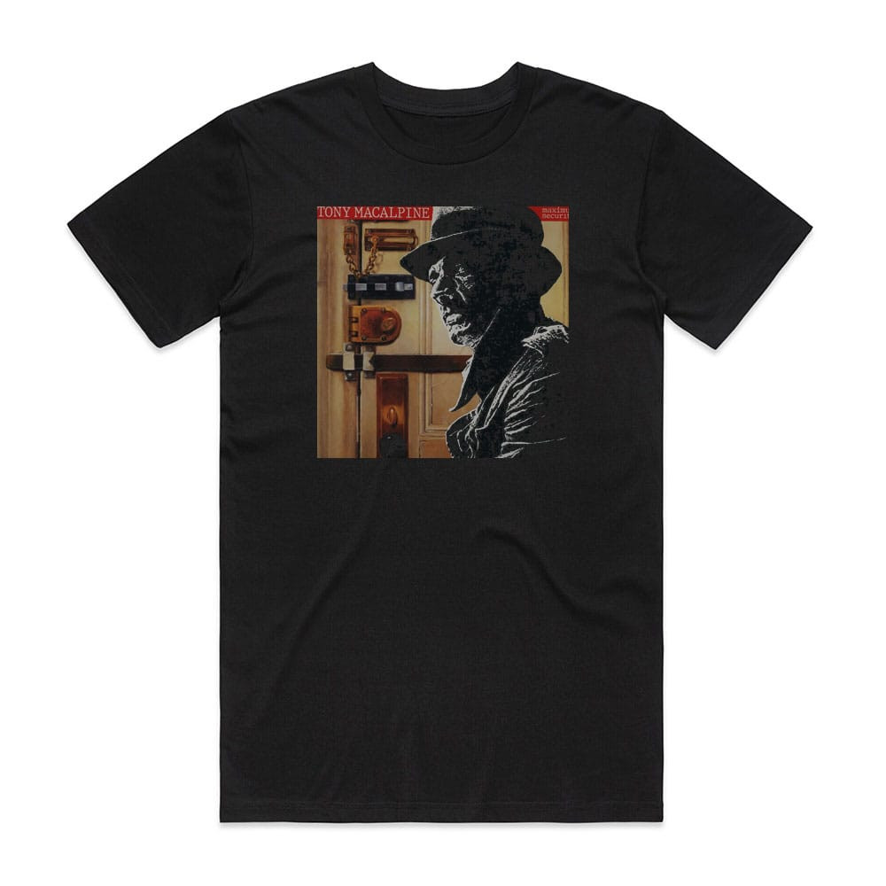 Tony MacAlpine Maximum Security Album Cover T-Shirt Black