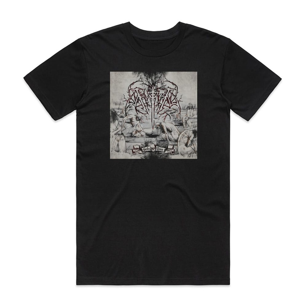 Thyrfing Hels Vite Album Cover T-Shirt Black