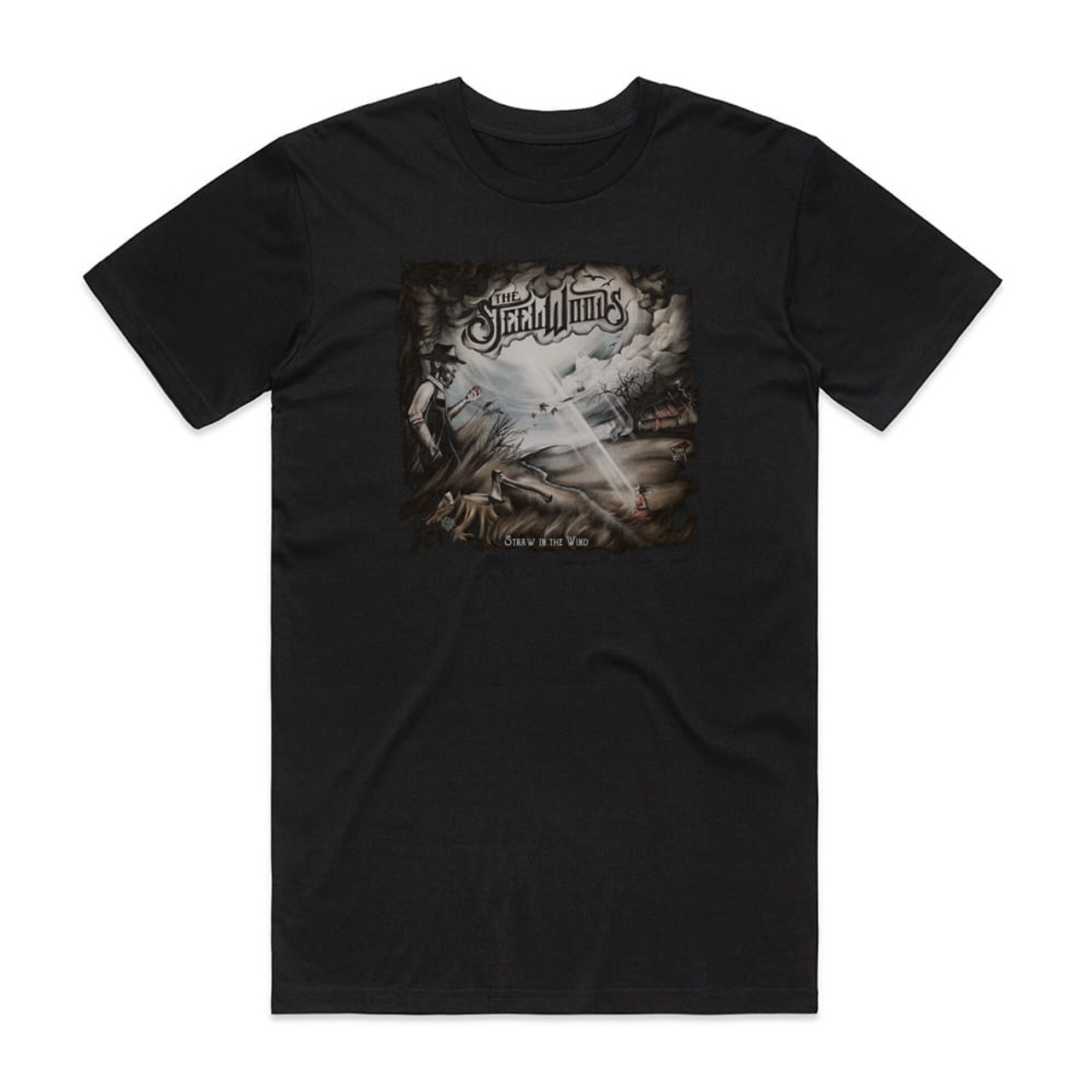 The Steel Woods Straw In The Wind Album Cover T-Shirt White