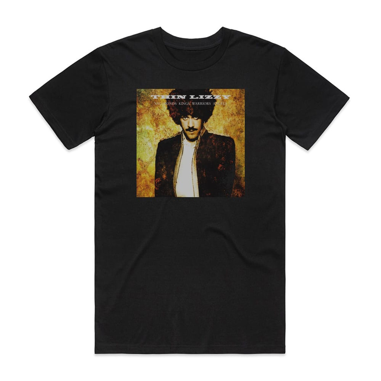 Thin Lizzy Vagabonds Kings Warriors Angels Album Cover T-Shirt Black