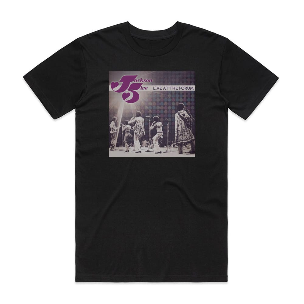 The Jackson 5 Live At The Forum Album Cover T-Shirt Black