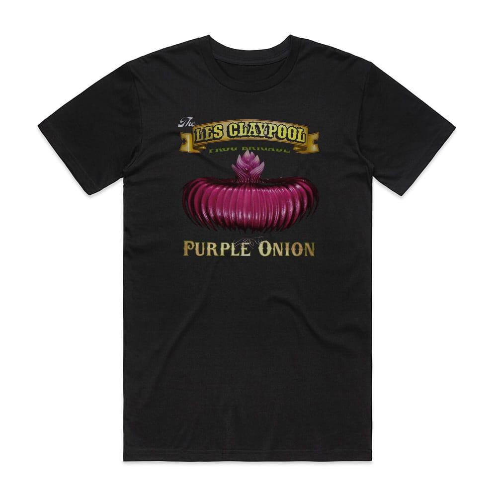 The Les Claypool Frog Brigade Purple Onion Album Cover T-Shirt Black