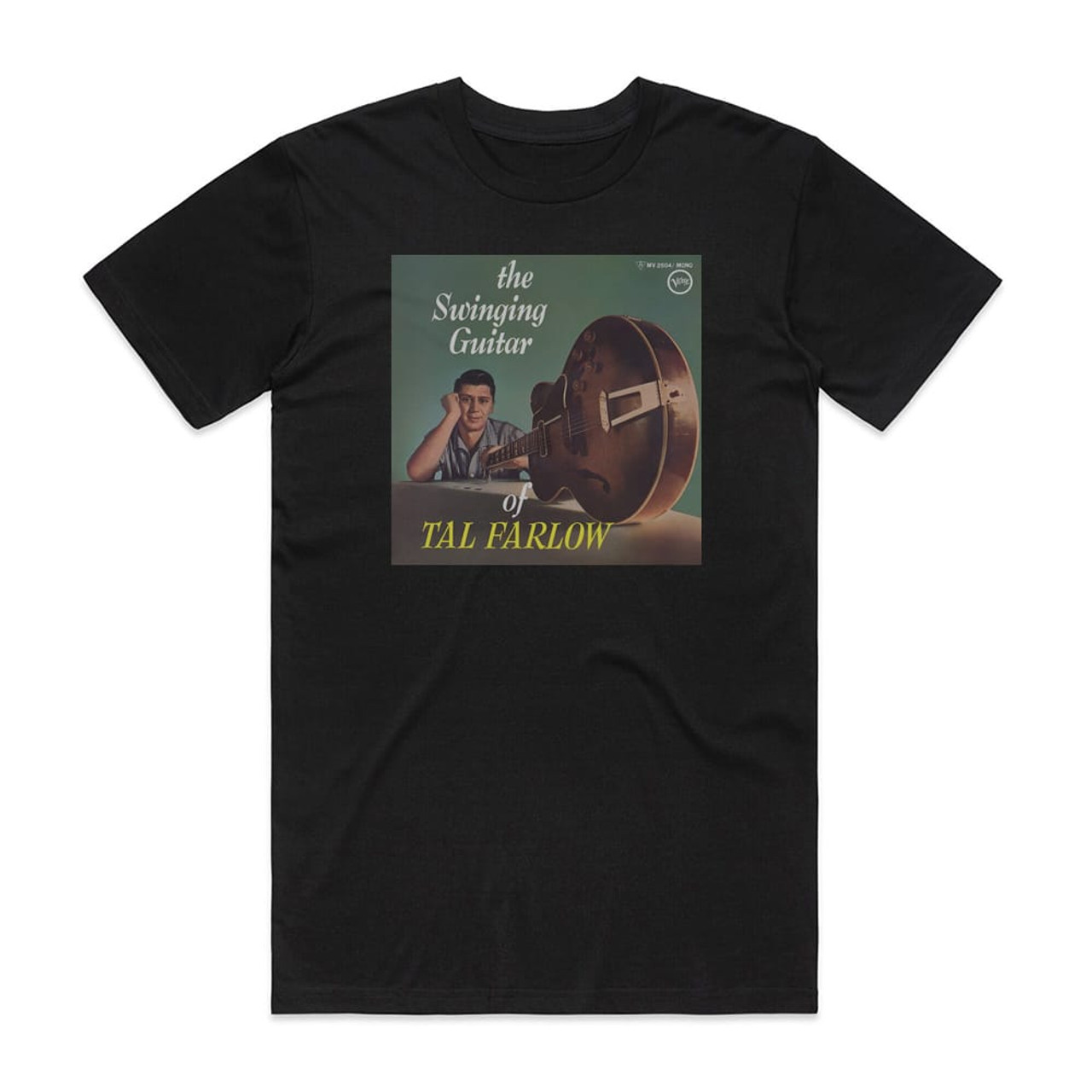 Tal Farlow The Swinging Guitar Of Tal Farlow Album Cover T-Shirt Black