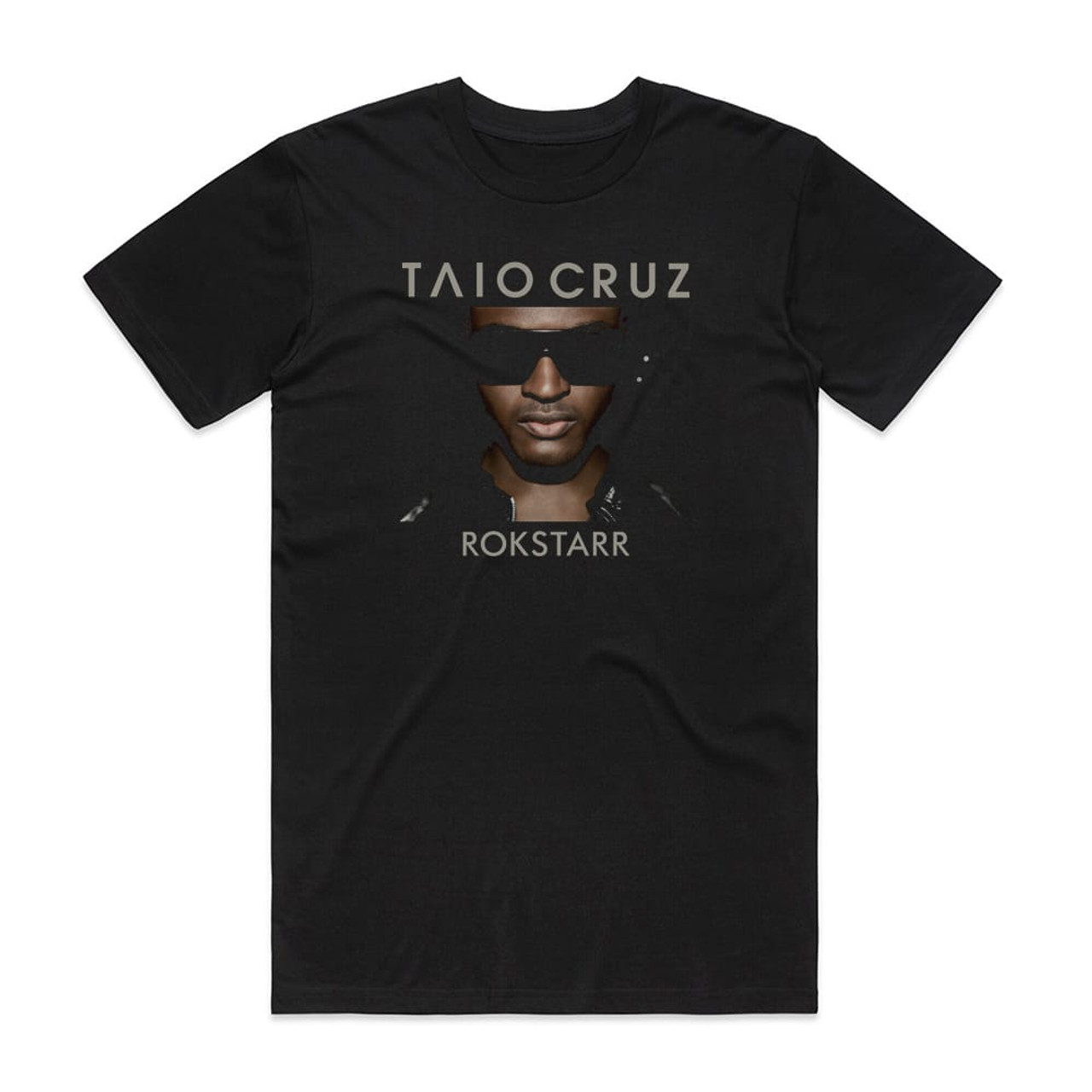 Taio Cruz Rokstarr Album Cover T Shirt Black