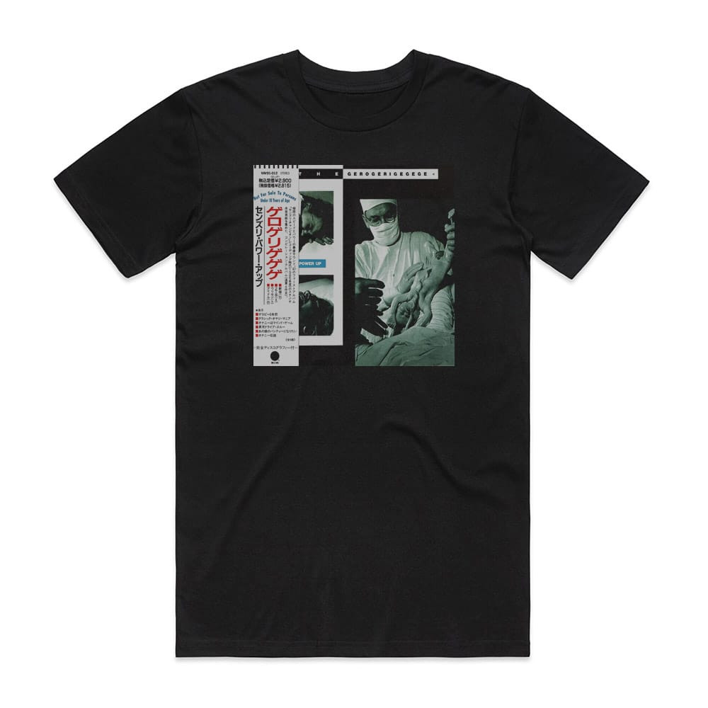 The Gerogerigegege Senzuri Power Up Album Cover T-Shirt Black