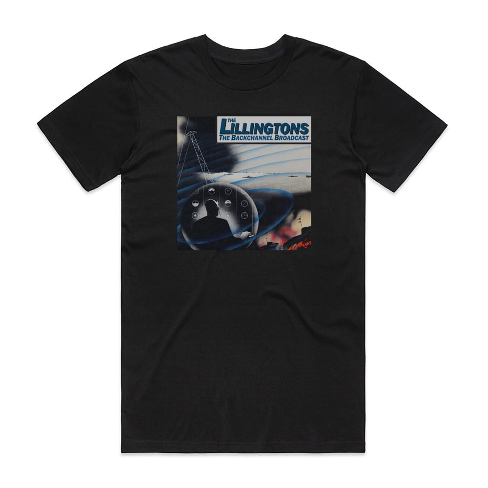 The Lillingtons The Backchannel Broadcast Album Cover T-Shirt Black