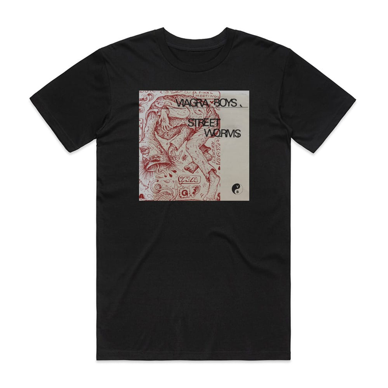 Viagra Boys Street Worms 1 Album Cover T-Shirt Black