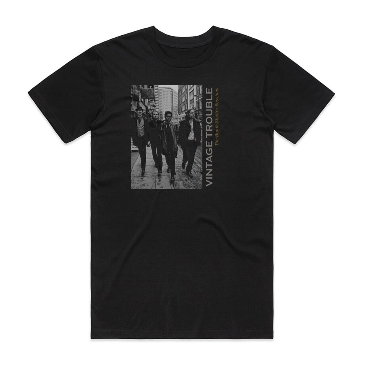 Vintage Trouble The Bomb Shelter Sessions Album Cover T-Shirt Black